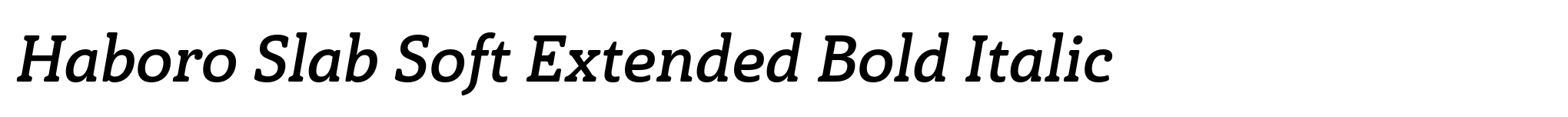 Haboro Slab Soft Extended Bold Italic image